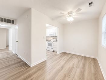 Ceiling fan included in most homes